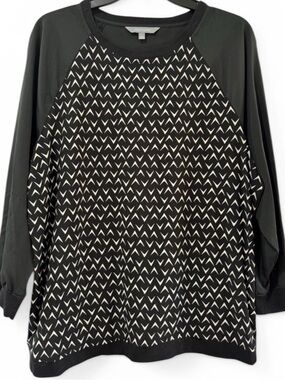 daisy fuentes® Spike Mixed-Media Top - Women's Size Large